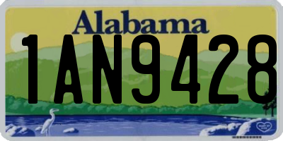 AL license plate 1AN9428