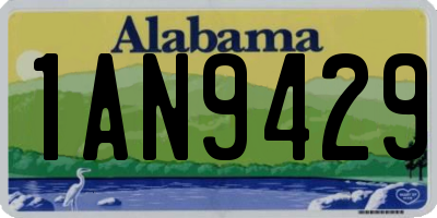 AL license plate 1AN9429