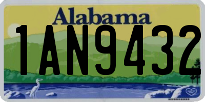AL license plate 1AN9432
