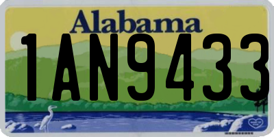 AL license plate 1AN9433