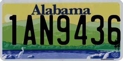 AL license plate 1AN9436