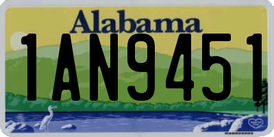 AL license plate 1AN9451