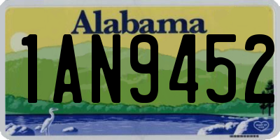 AL license plate 1AN9452
