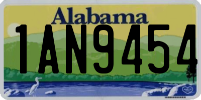 AL license plate 1AN9454