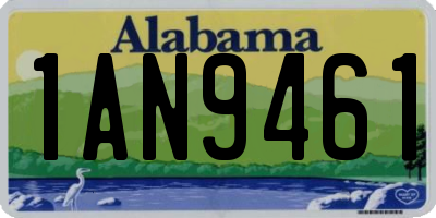AL license plate 1AN9461