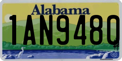 AL license plate 1AN9480