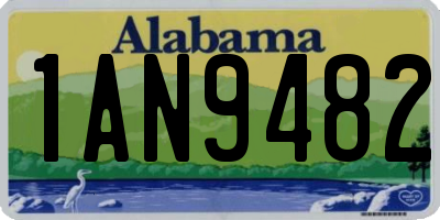 AL license plate 1AN9482