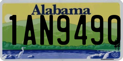 AL license plate 1AN9490