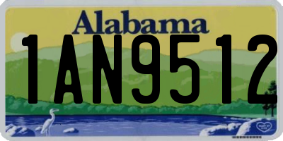 AL license plate 1AN9512