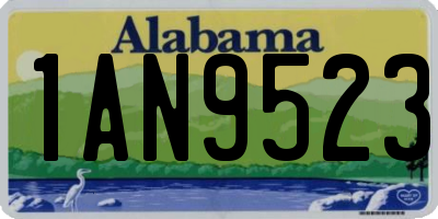 AL license plate 1AN9523