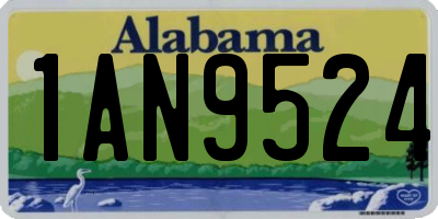 AL license plate 1AN9524