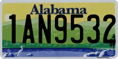 AL license plate 1AN9532