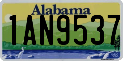 AL license plate 1AN9537