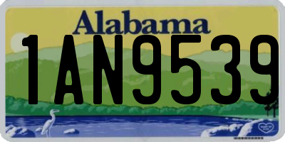 AL license plate 1AN9539