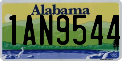 AL license plate 1AN9544