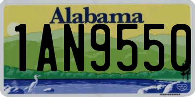 AL license plate 1AN9550