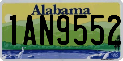 AL license plate 1AN9552