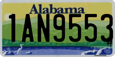 AL license plate 1AN9553