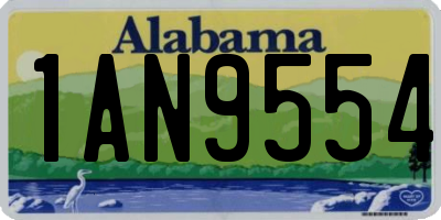 AL license plate 1AN9554