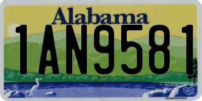 AL license plate 1AN9581