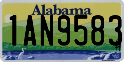 AL license plate 1AN9583