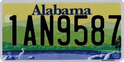 AL license plate 1AN9587