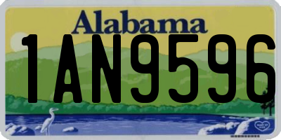AL license plate 1AN9596