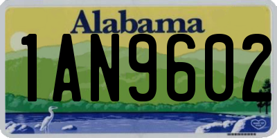 AL license plate 1AN9602