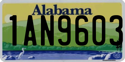 AL license plate 1AN9603