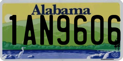 AL license plate 1AN9606