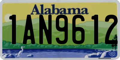 AL license plate 1AN9612