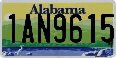 AL license plate 1AN9615