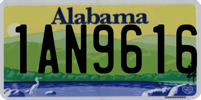 AL license plate 1AN9616