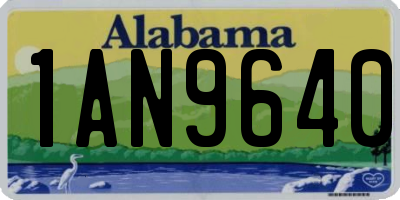 AL license plate 1AN9640
