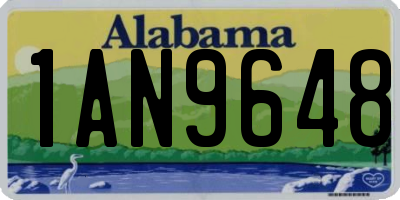 AL license plate 1AN9648