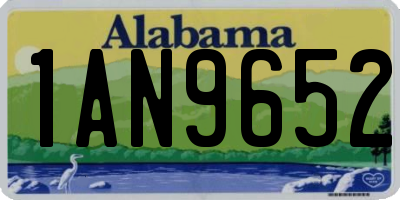 AL license plate 1AN9652