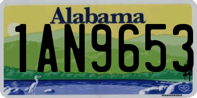 AL license plate 1AN9653