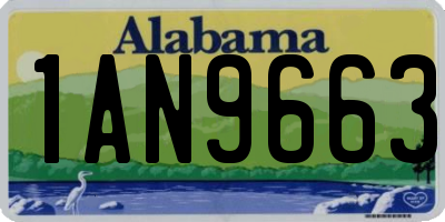 AL license plate 1AN9663