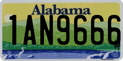 AL license plate 1AN9666