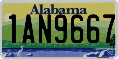 AL license plate 1AN9667