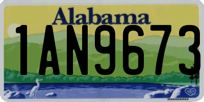 AL license plate 1AN9673