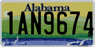 AL license plate 1AN9674