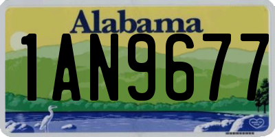 AL license plate 1AN9677