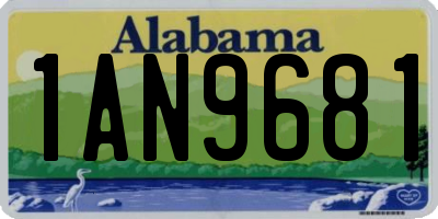 AL license plate 1AN9681