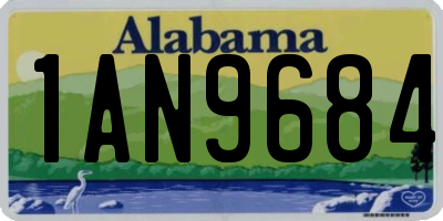 AL license plate 1AN9684