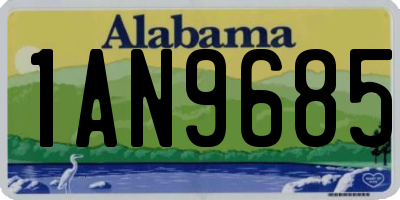 AL license plate 1AN9685