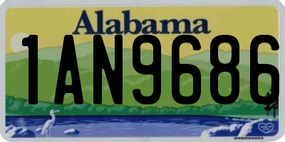 AL license plate 1AN9686