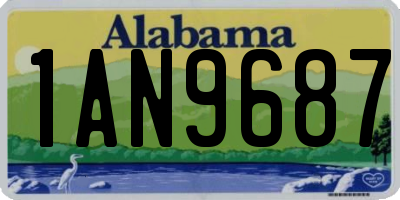 AL license plate 1AN9687