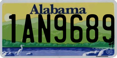 AL license plate 1AN9689