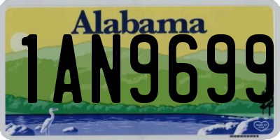 AL license plate 1AN9699
